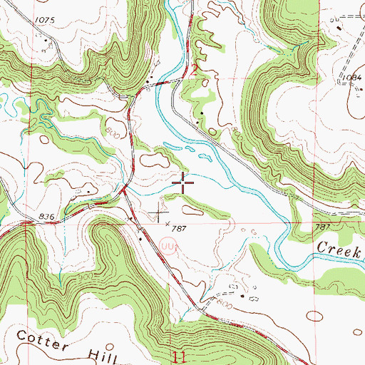Topographic Map of Brunner Valley, WI