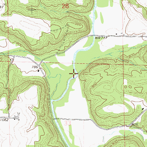 Topographic Map of Brush Creek, WI