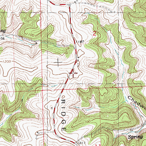Topographic Map of Buchanan Ridge, WI