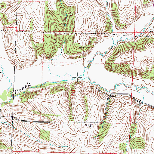 Topographic Map of Buckskin School Creek, WI