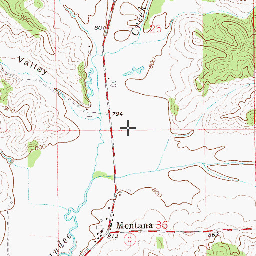 Topographic Map of Buell Valley, WI