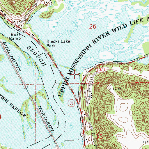 Topographic Map of Buffalo River, WI
