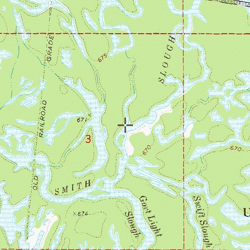 Topographic Map of Buffalo Slough, WI