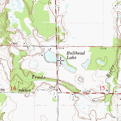 Topographic Map of Bullhead Lake, WI