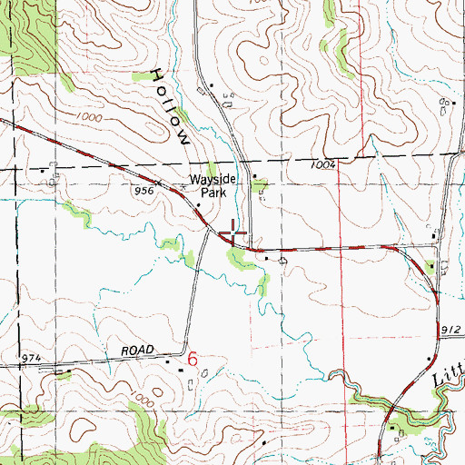 Topographic Map of Bundy Hollow, WI