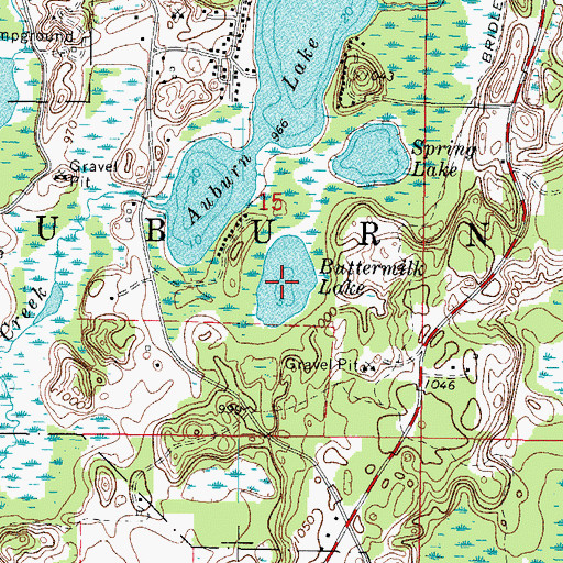 Topographic Map of Buttermilk Lake, WI
