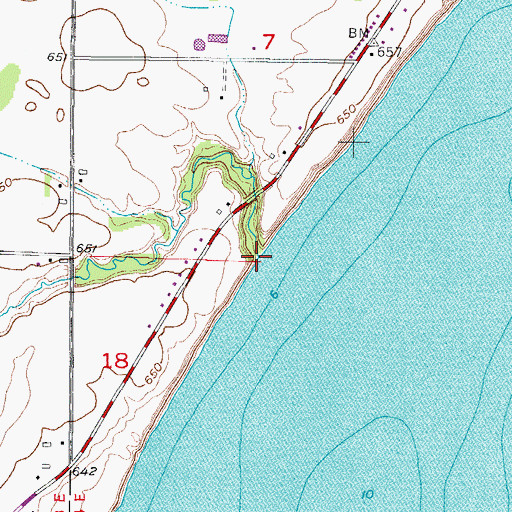 Topographic Map of Calvin Creek, WI