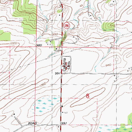 Topographic Map of Cambria Cemetery, WI