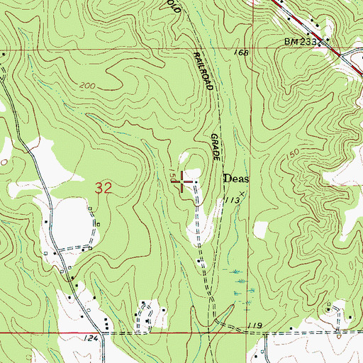 Topographic Map of Deas, AL