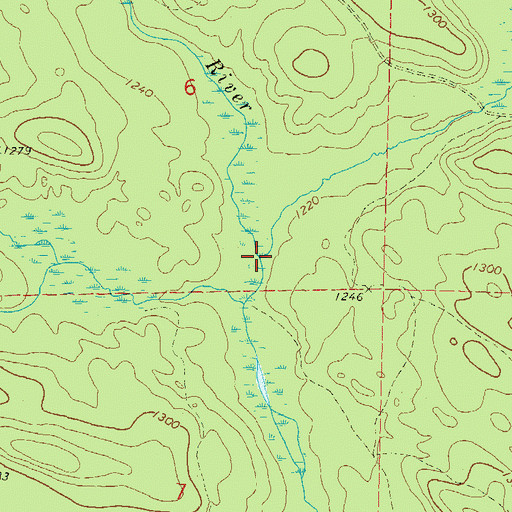 Topographic Map of Camp Creek, WI