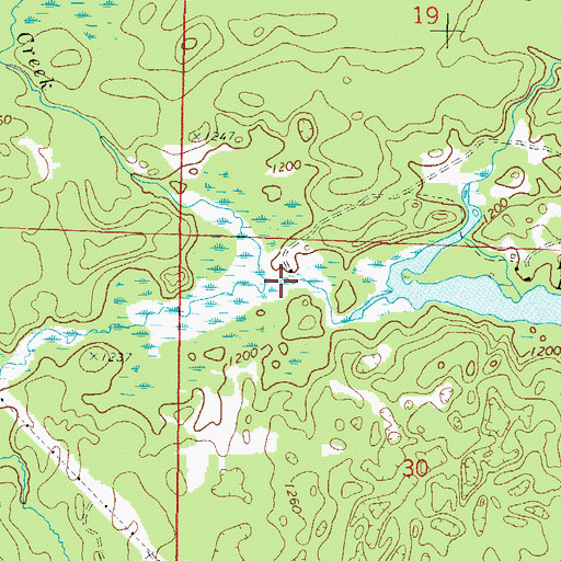 Topographic Map of Camp F Creek, WI