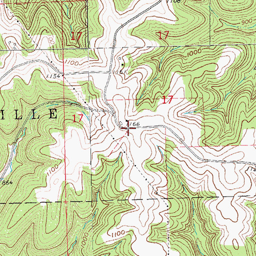 Topographic Map of Campbell Ridge, WI