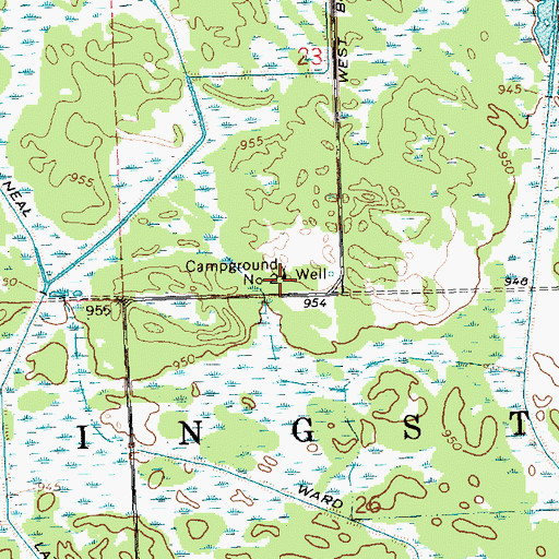 Topographic Map of Campground Number Two, WI