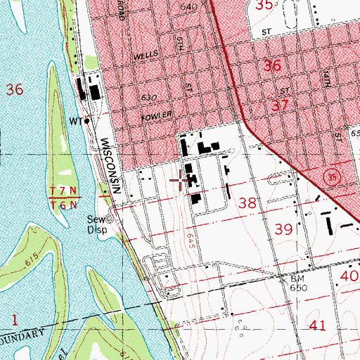 Topographic Map of Martin Luther Preparatory School (historical), WI