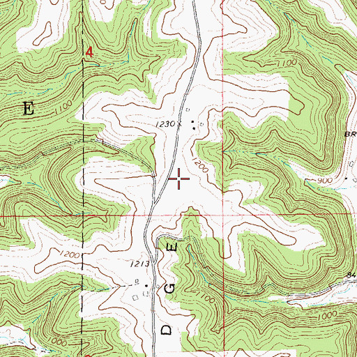 Topographic Map of Canada Ridge, WI