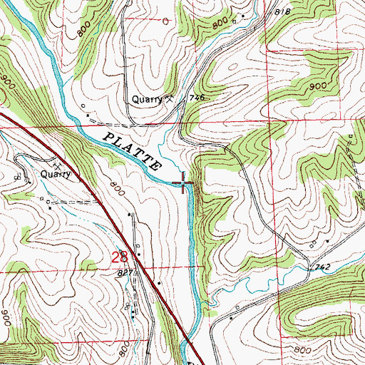Topographic Map of Cannon Branch, WI