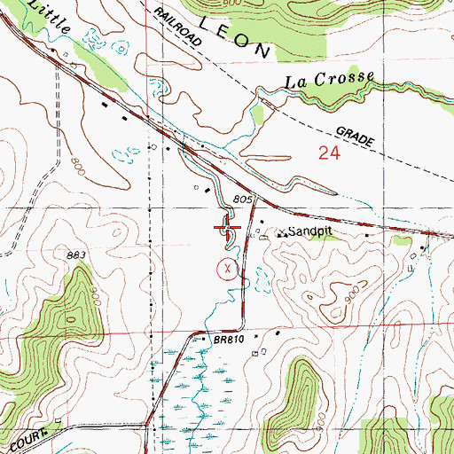 Topographic Map of Cannon Valley, WI