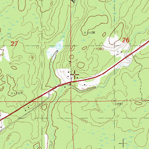 Topographic Map of Carpenter School, WI