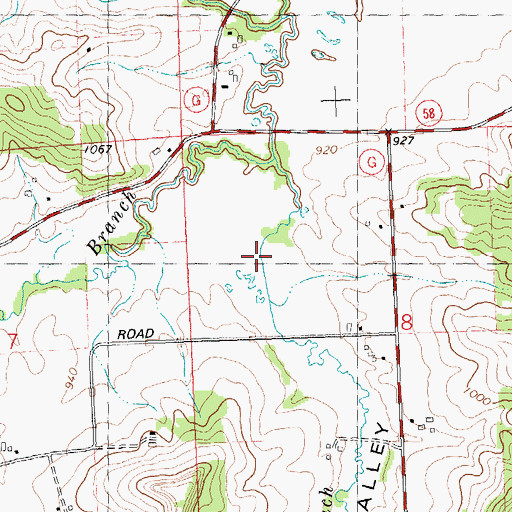 Topographic Map of Carr Valley, WI
