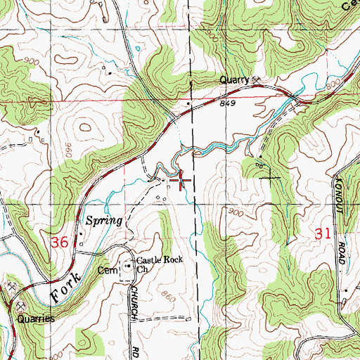 Topographic Map of Cass Valley, WI