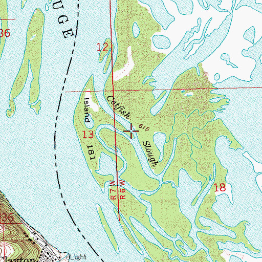 Topographic Map of Catfish Slough, WI