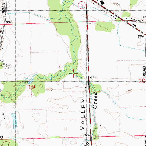 Topographic Map of Cattail Valley, WI