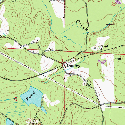 Topographic Map of Dudley, AL