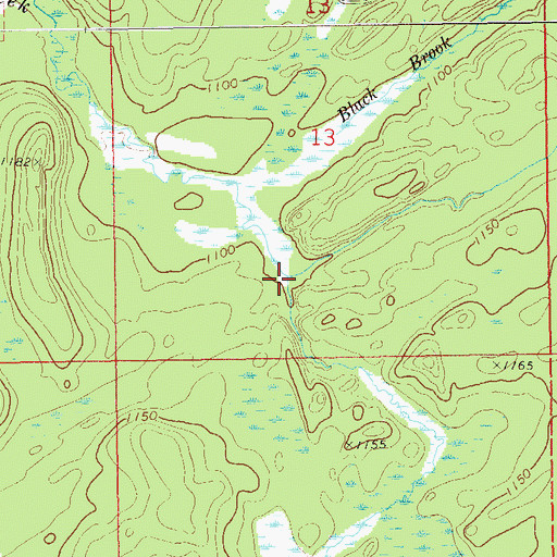 Topographic Map of Cedar Creek, WI