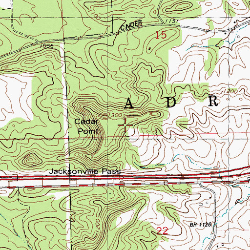 Topographic Map of Cedar Point, WI