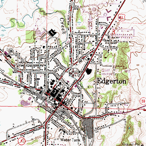 Topographic Map of Central Park, WI