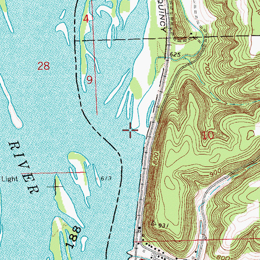 Topographic Map of Chase Creek, WI