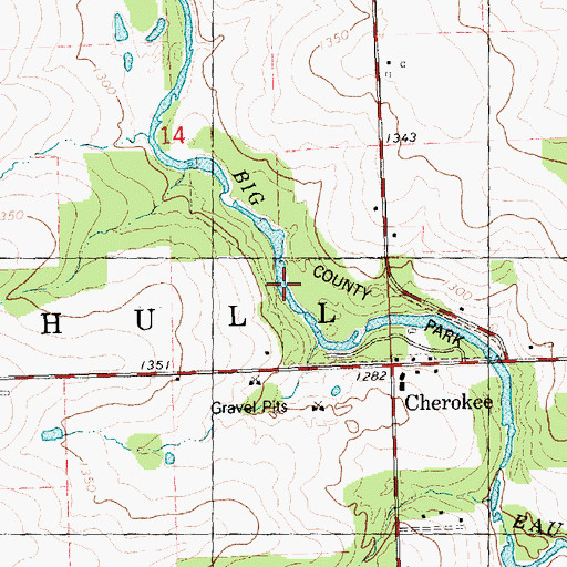 Topographic Map of Cherokee Park, WI