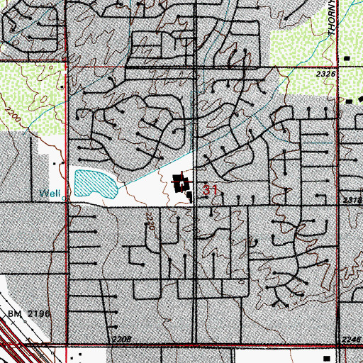 Topographic Map of Thornydale Elementary School, AZ