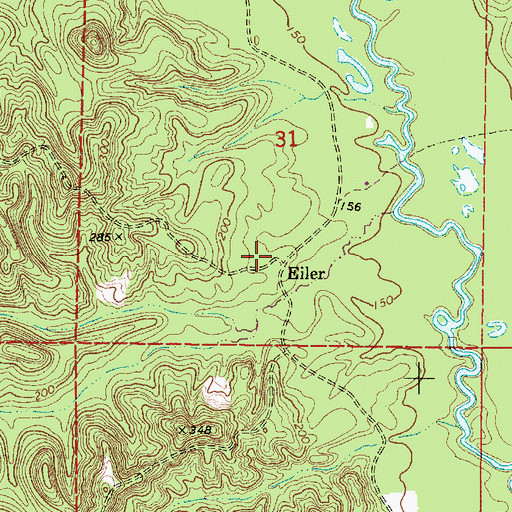 Topographic Map of Eiler, AL