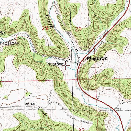 Topographic Map of Childs Hollow, WI