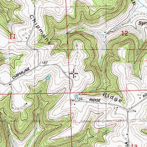 Topographic Map of Chipmunk Ridge, WI