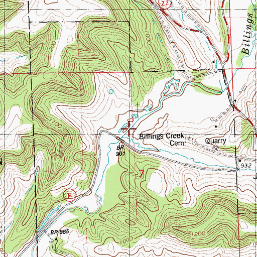 Topographic Map of Cholvin Valley, WI