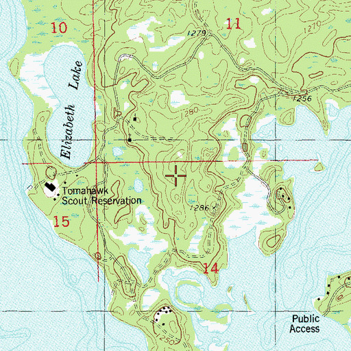 Topographic Map of Christiana Point, WI