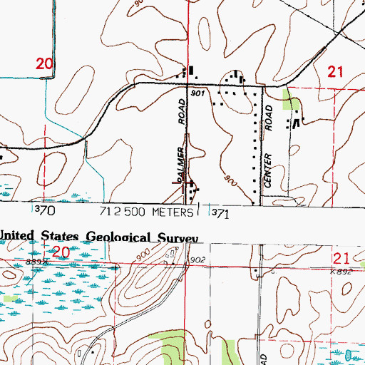 Topographic Map of Clark School, WI