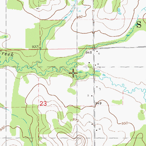 Topographic Map of Clear Creek, WI