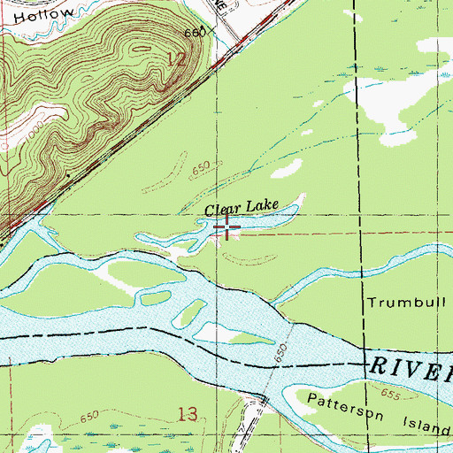 Topographic Map of Clear Lake, WI