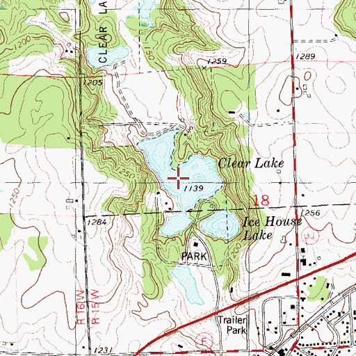 Topographic Map of Clear Lake, WI