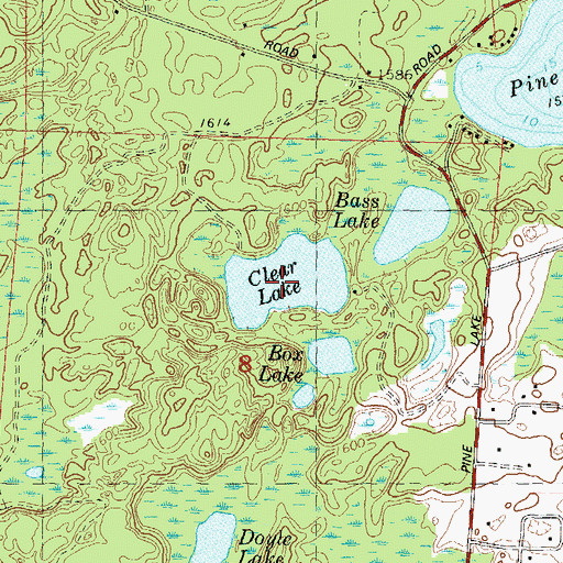 Topographic Map of Clear Lake, WI