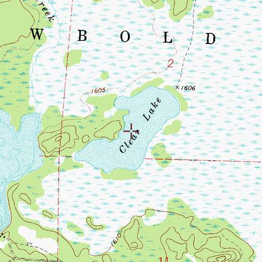 Topographic Map of Clear Lake, WI