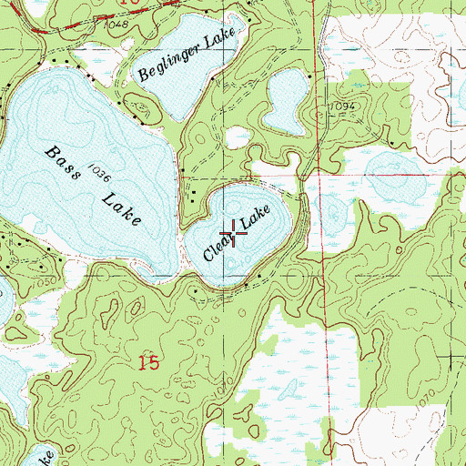 Topographic Map of Clear Lake, WI