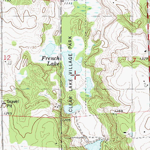Topographic Map of Clear Lake Village Park, WI
