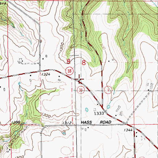 Topographic Map of Cleveland School, WI
