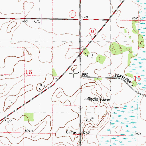 Topographic Map of Climax School, WI