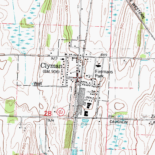 Topographic Map of Clyman, WI