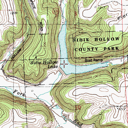 Topographic Map of Coe Hollow, WI